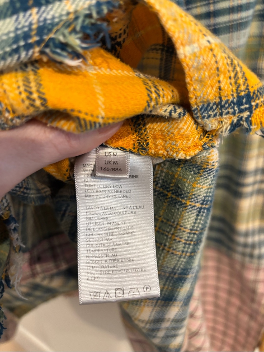 BDG Patchwork Plaid Oversized Button-Down Shirt. Size M - Picture 6 of 7